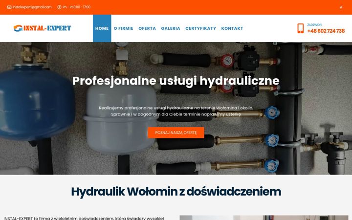 Screenshot of hydraulik-wolomin.pl