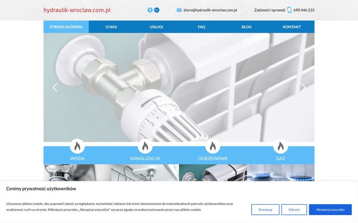 Screenshot of hydraulik-wroclaw.com.pl