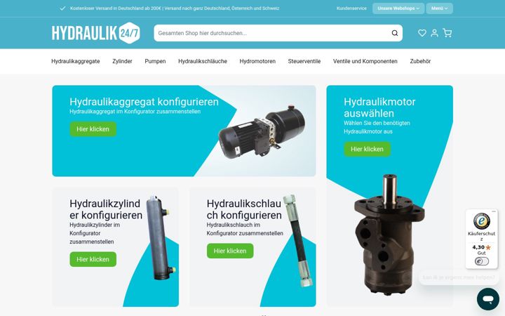 Screenshot of hydraulik247.de