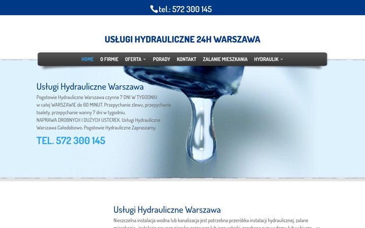 Screenshot of hydraulik24hwarszawa.pl