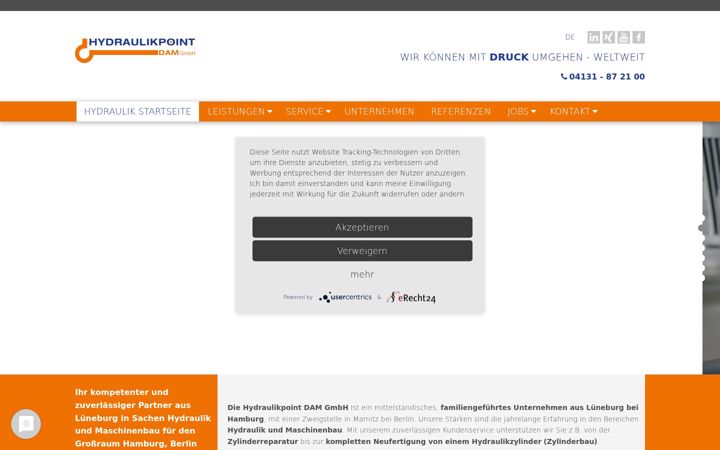 Screenshot of hydraulikpoint.com