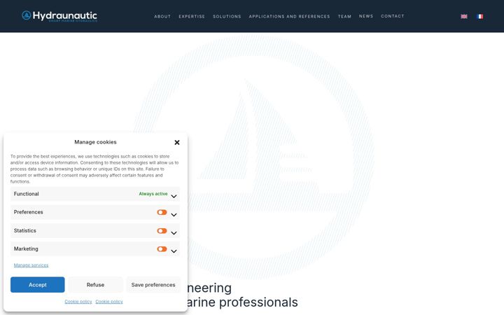 Screenshot of hydraunautic.com