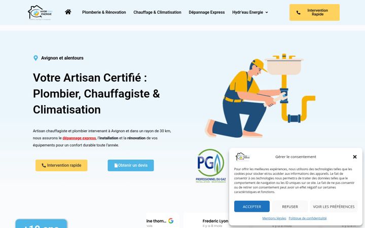 Screenshot of hydreau-energie.fr