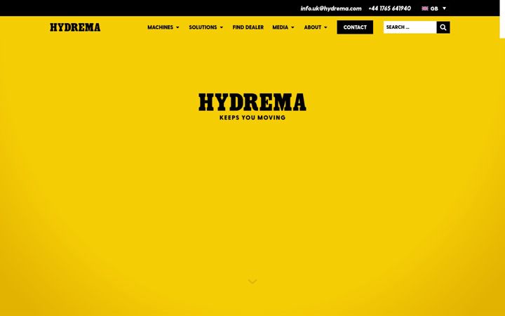 Screenshot of hydrema.co.uk