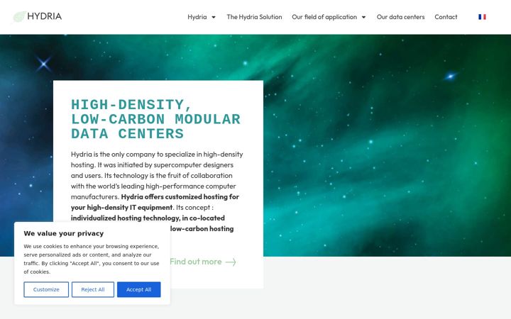 Screenshot of hydriabdc.com