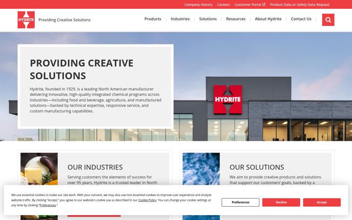 Screenshot of hydrite.com