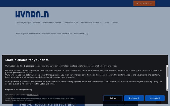 Screenshot of hydro-d.com