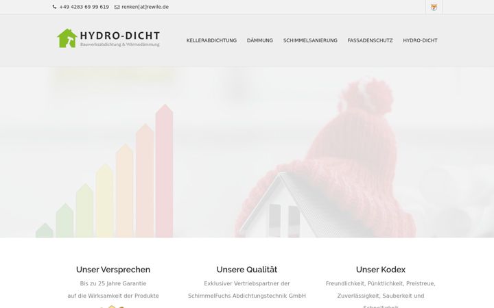 Screenshot of hydro-dicht.de