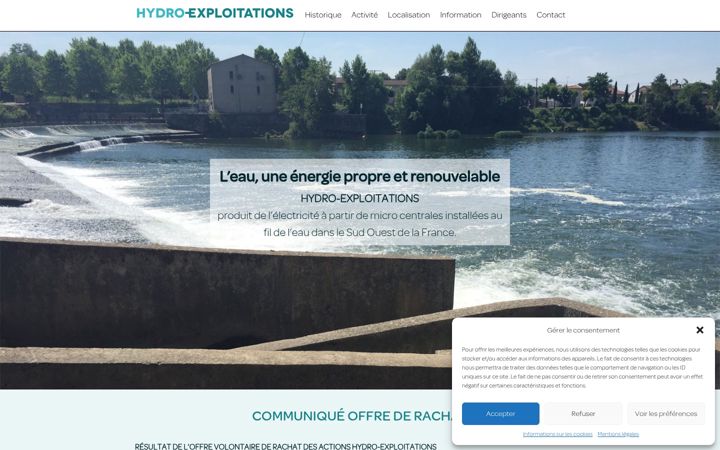 Screenshot of hydro-exploitations.fr