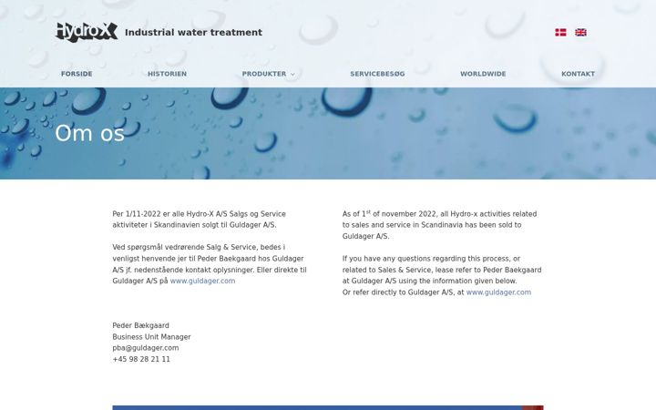 Screenshot di hydro-x.com
