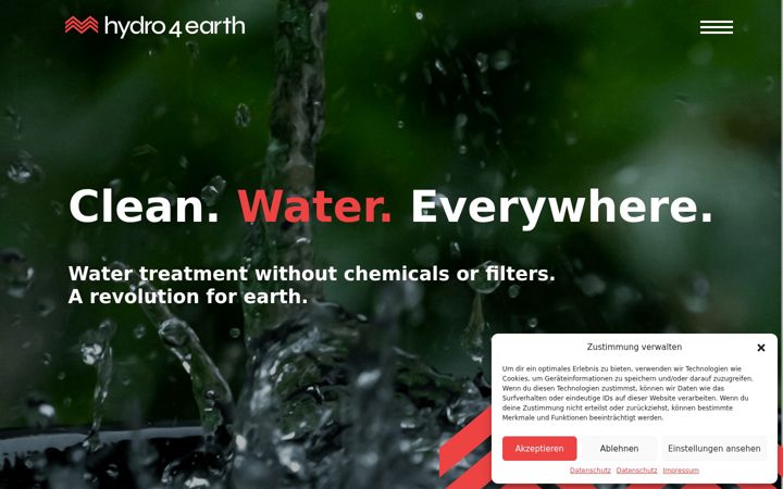 Screenshot of hydro4earth.at