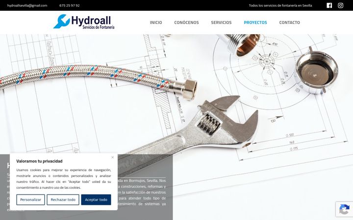 Screenshot of hydroall.es