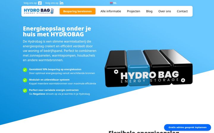 Screenshot of hydrobag.nl