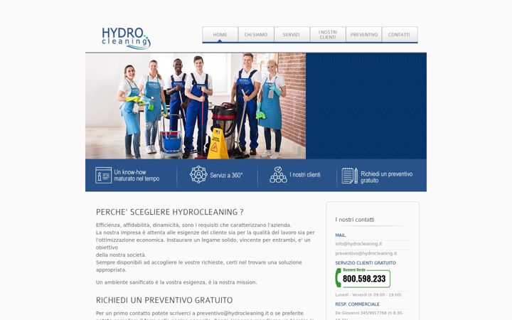 Screenshot of hydrocleaning.it