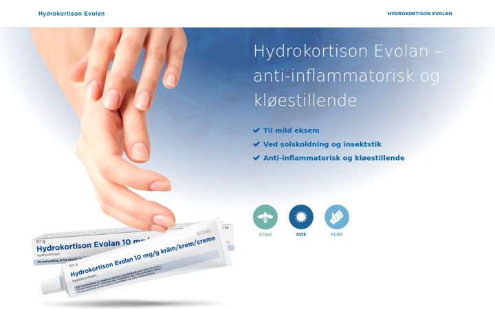 Screenshot of hydrocortison.dk