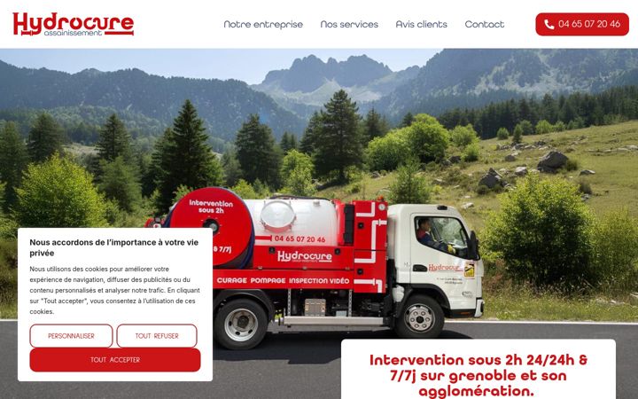 Screenshot of hydrocure.fr