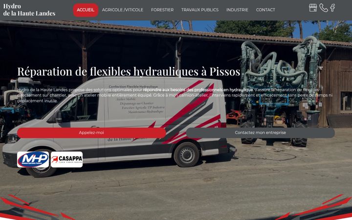 Screenshot of hydrodelahautelandes.fr