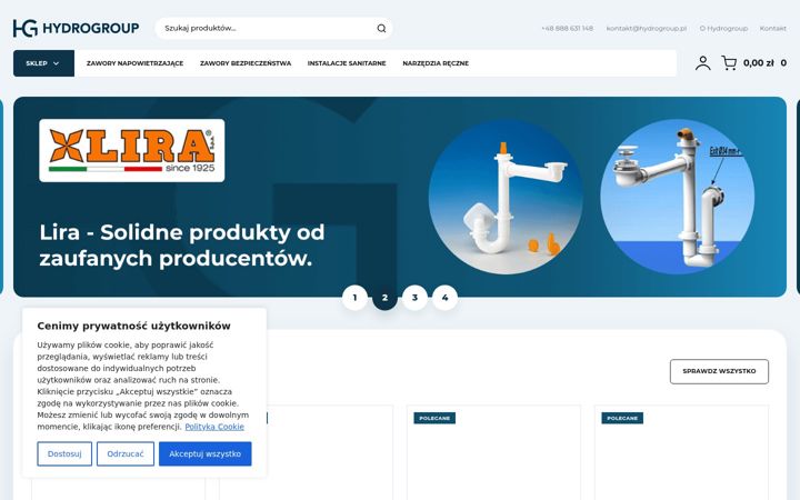 Skärmbild av hydrogroup.pl