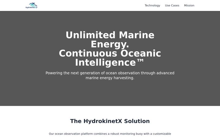 Screenshot of hydrokinetx.com