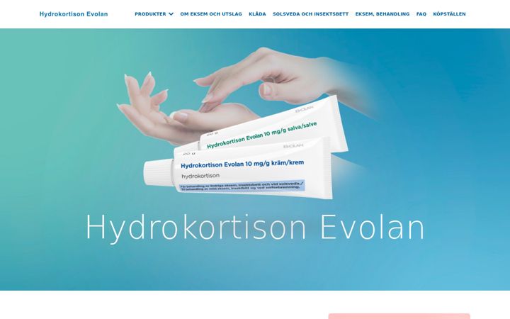 Screenshot of hydrokortison.se