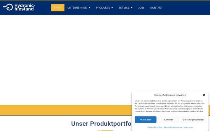 Snímek obrazovky hydronic-hiestand.de