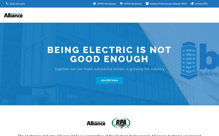 Screenshot of hydronicsindustryalliance.org