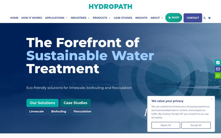 Screenshot of hydropath.com
