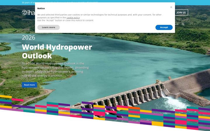 Screenshot of hydropower.org
