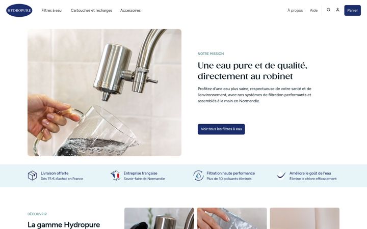 Screenshot of hydropure.fr