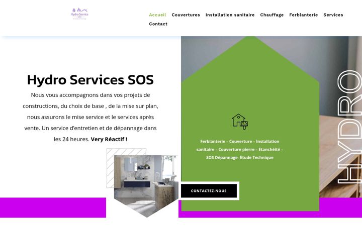 Screenshot of hydroservice.ch