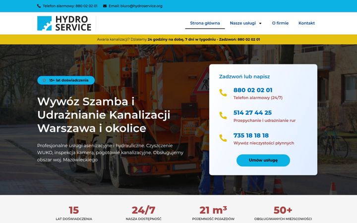 Screenshot of hydroservice.org