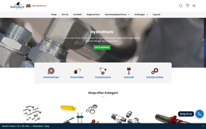 Screenshot of hydroshark.dk