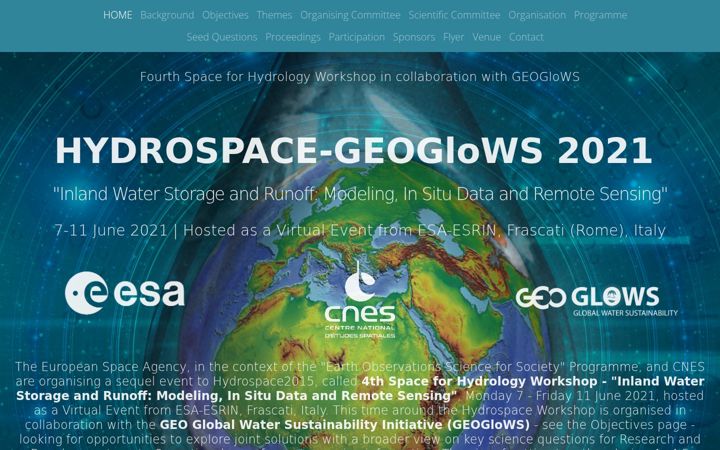 Screenshot of hydrospace2021.org