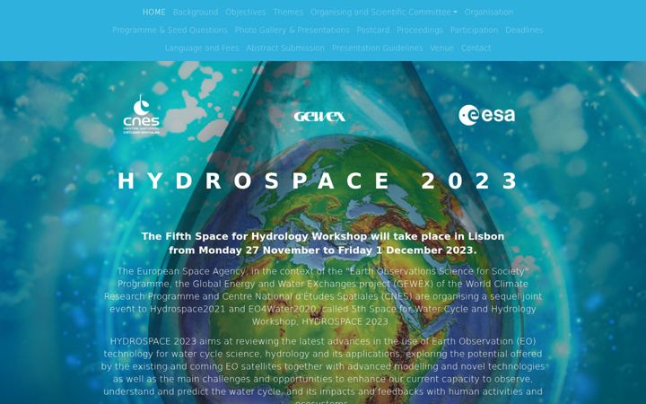 Screenshot of hydrospace2023.org