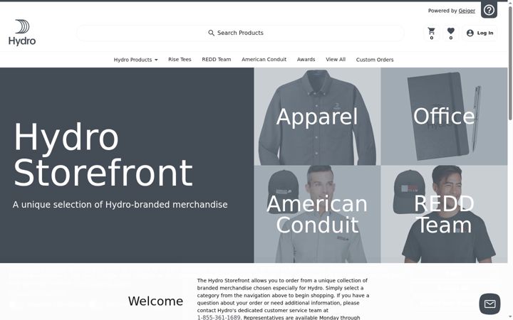 Screenshot of hydrostorefront.com
