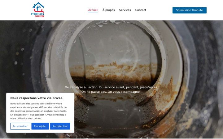 Screenshot of hydrotechexpertise.ca