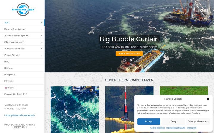 Screenshot di hydrotechnik-luebeck.de