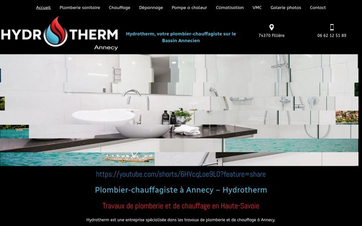 Screenshot of hydrotherm-plomberie-chauffage.fr