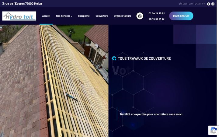 Screenshot of hydrotoit.fr