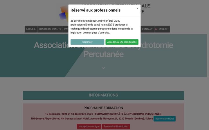 Screenshot of hydrotomiepercutanee.com
