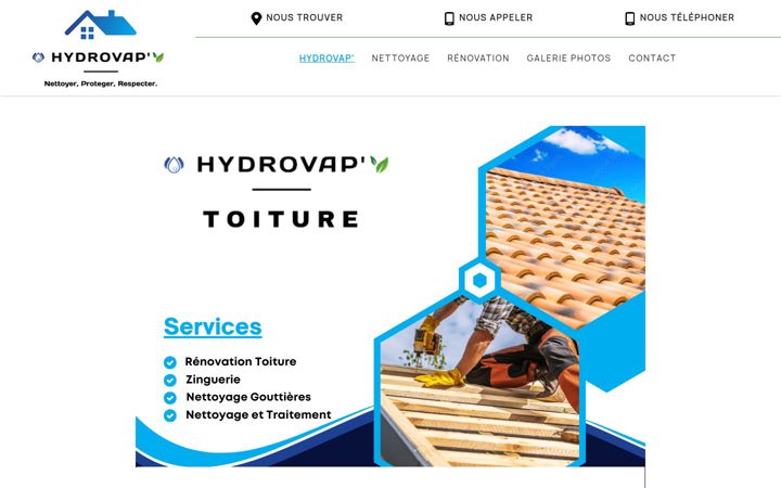 Screenshot of hydrovap.fr
