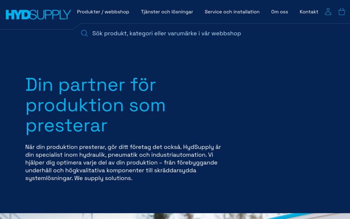 Screenshot of hydsupply.se