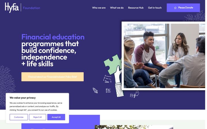 Screenshot of hyfa.foundation