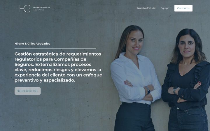 Screenshot of hygabogados.cl