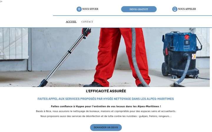 Screenshot of hygeenettoyage.com