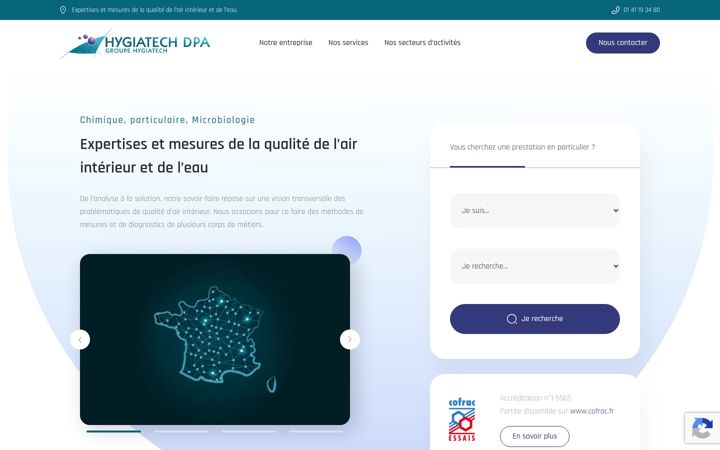 Screenshot of hygiatech-dpa.com