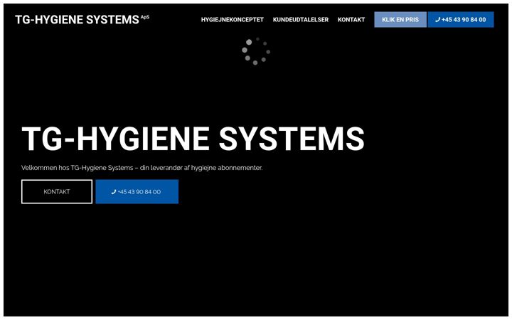 Screenshot of hygiejneservice.dk