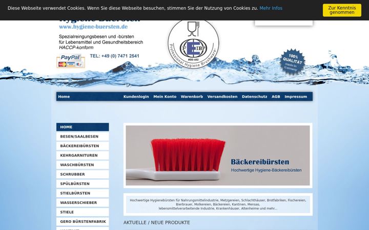 Screenshot di hygiene-buersten.de