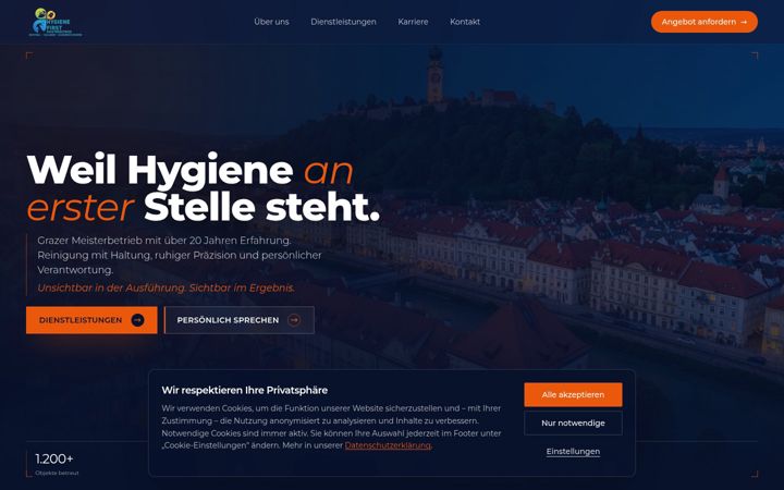 Screenshot of hygiene-first.at