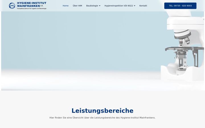 Screenshot di hygiene-institut-mainfranken.de